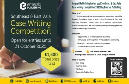 กิจกรรม “Southeast & East Asia Case writing competition” by Emerald Publishing