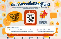 ประกาศรายชื่อนิสิตผู้โชคดี จากกิจกรรมปฐมนิเทศการใช้ห้องสมุดในรูปแบบออนไลน์